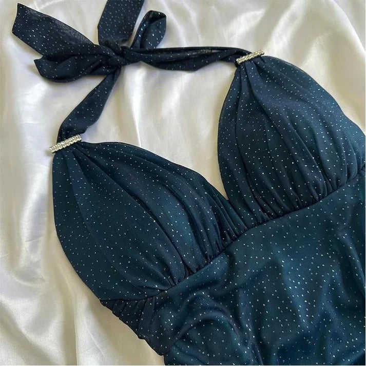 Gorgeous Shiny Beaded Sweetheart Halter-neck Long Sheath Prom Dress Party Dress Evening Dress TP4402