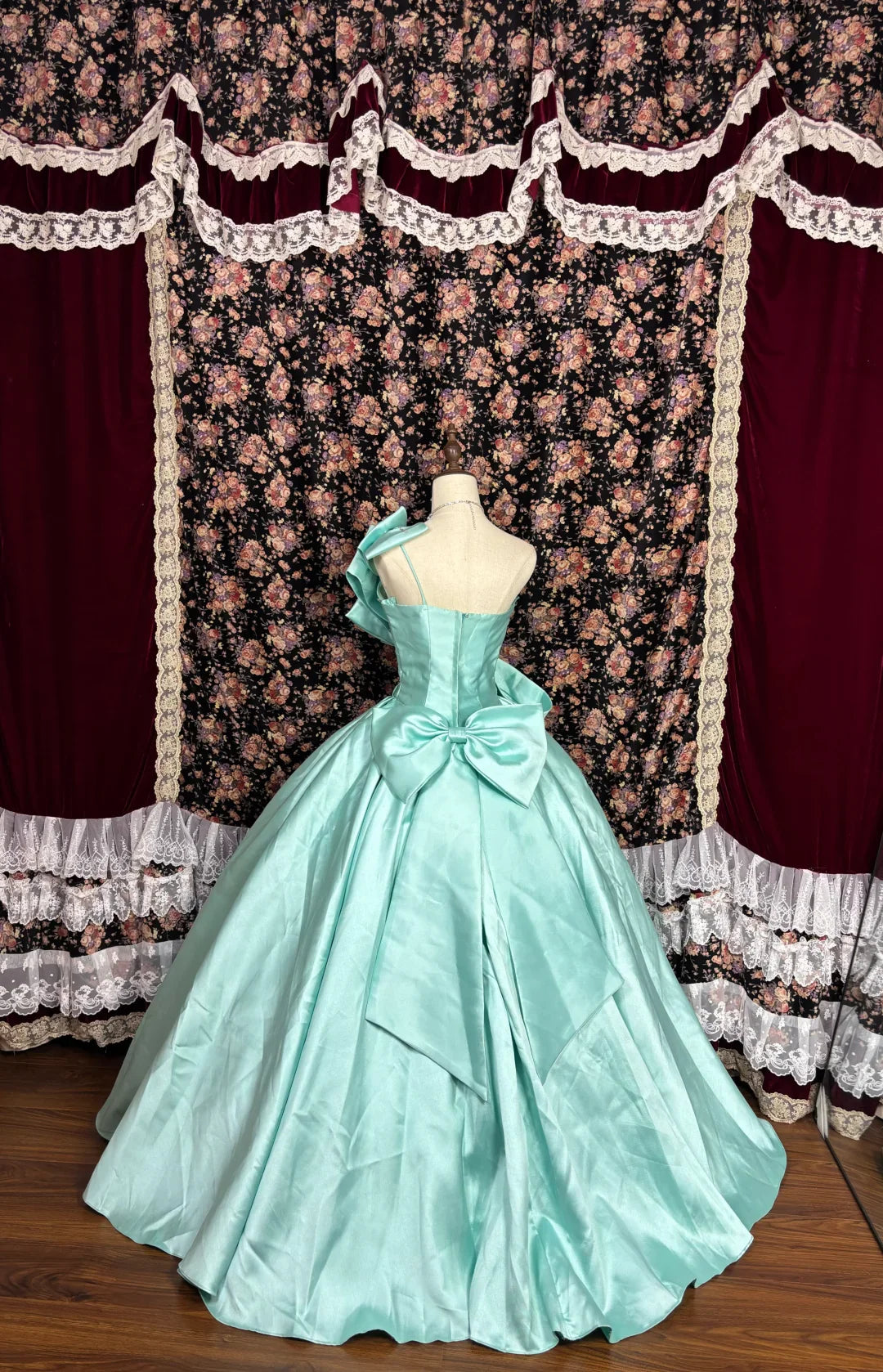 Retro Tiffany Blue One-shoulder Beaded Sweet 16 Quinceanera A-Line Evening Dress Ball Gown TP4278