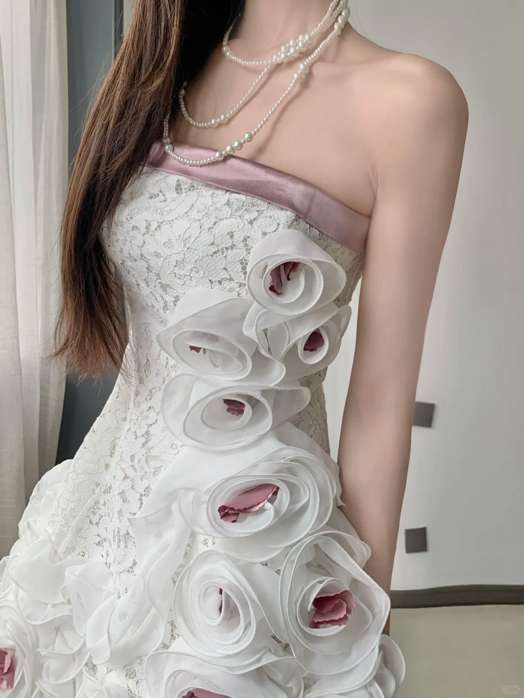 Vintage 3D Flowers Applique Strapless Design A-Line Short Homecoming Dress Party Dress TP4193