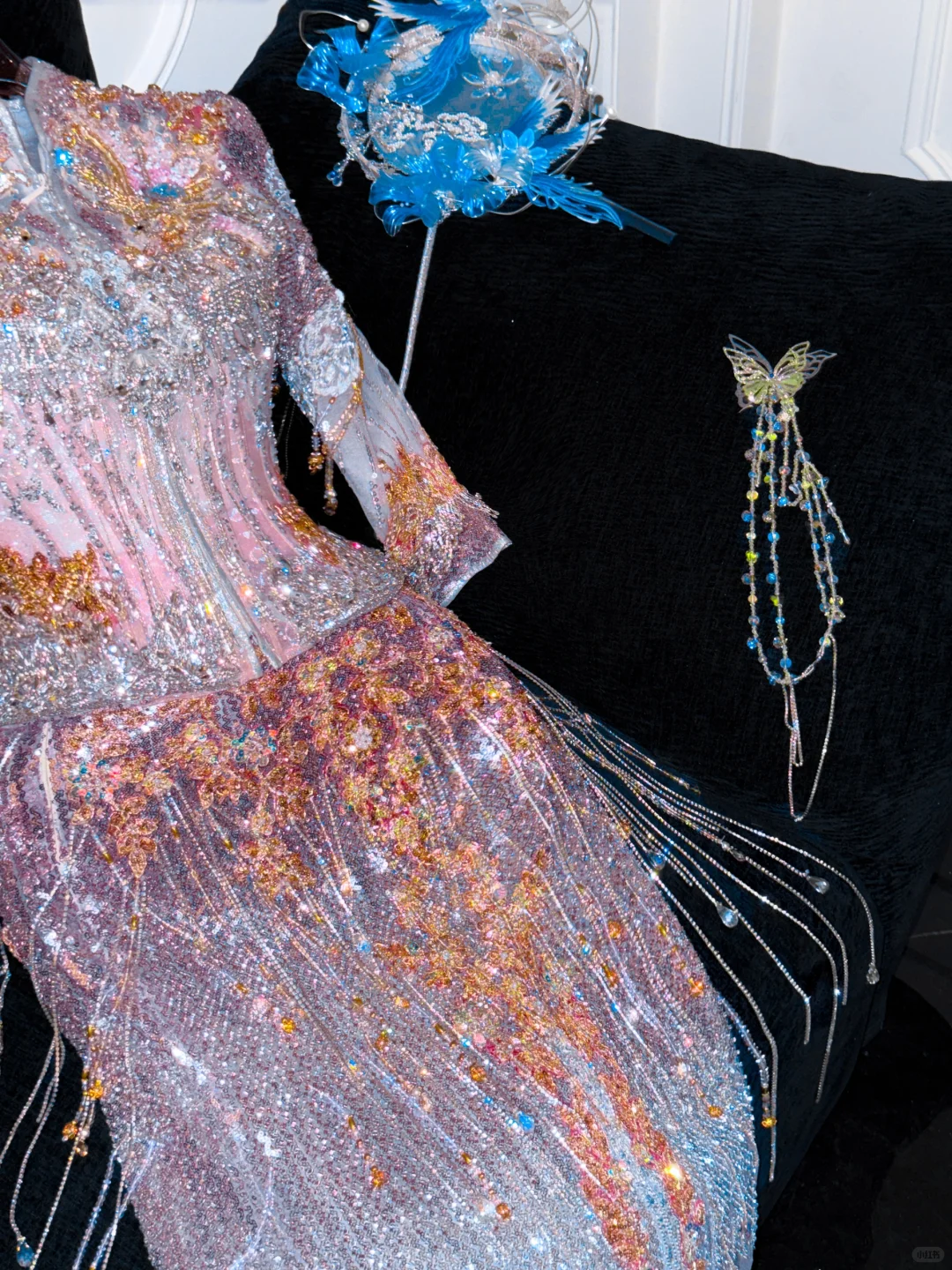 Fashion Sparkling Beaded Sequin Mermaid Elegant Chiffon Evening Dress Prom Dresses TP4157