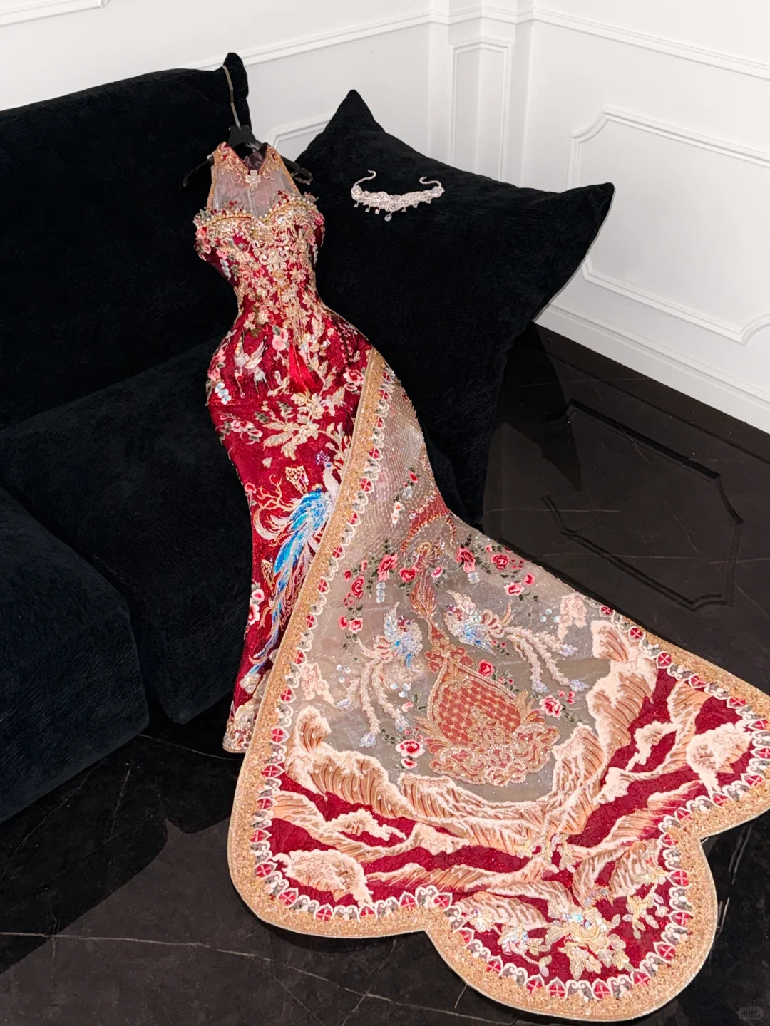 Gorgeous Sparkling Beaded Sequin Mermaid Design Exquisite Embroidery Evening Dress Prom Dresses TP4163