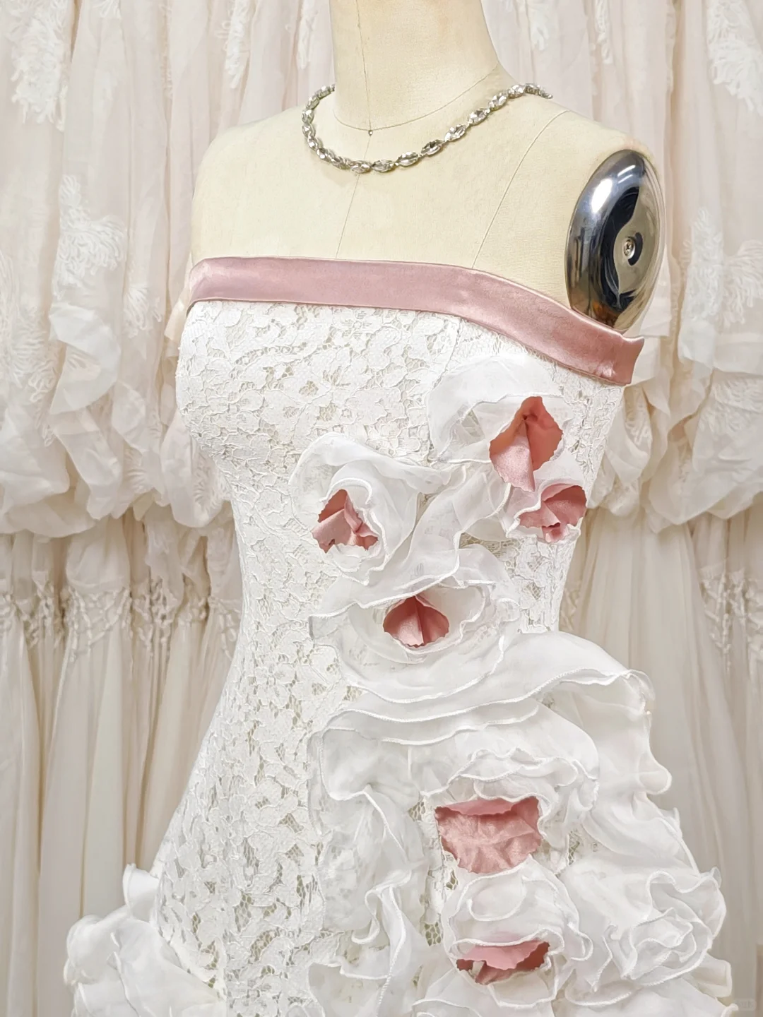 Vintage 3D Flowers Applique Strapless Design A-Line Short Homecoming Dress Party Dress TP4193