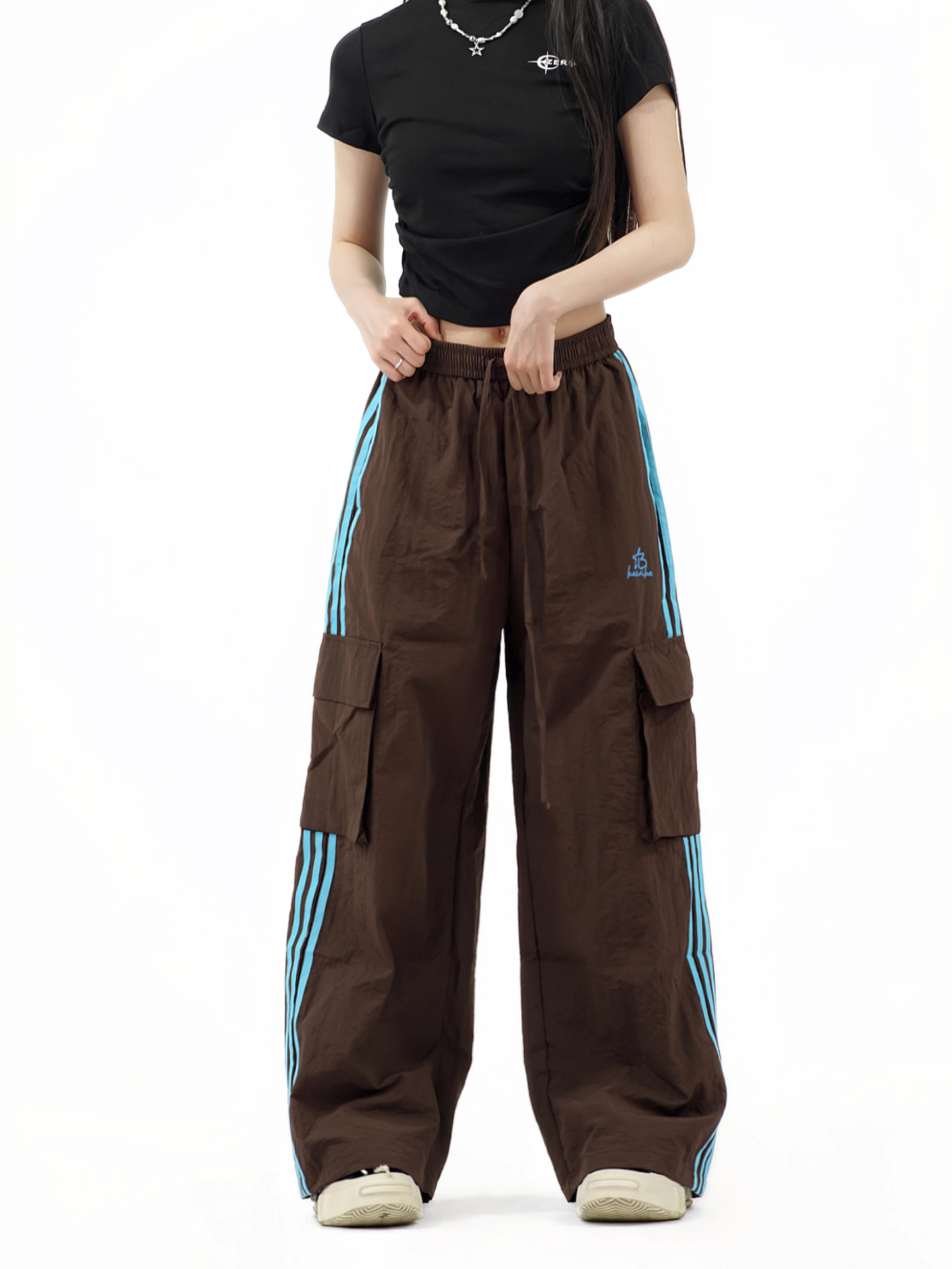 Vintage Loose-fitting Striped Design Street-style Long Casual Pants TP3231