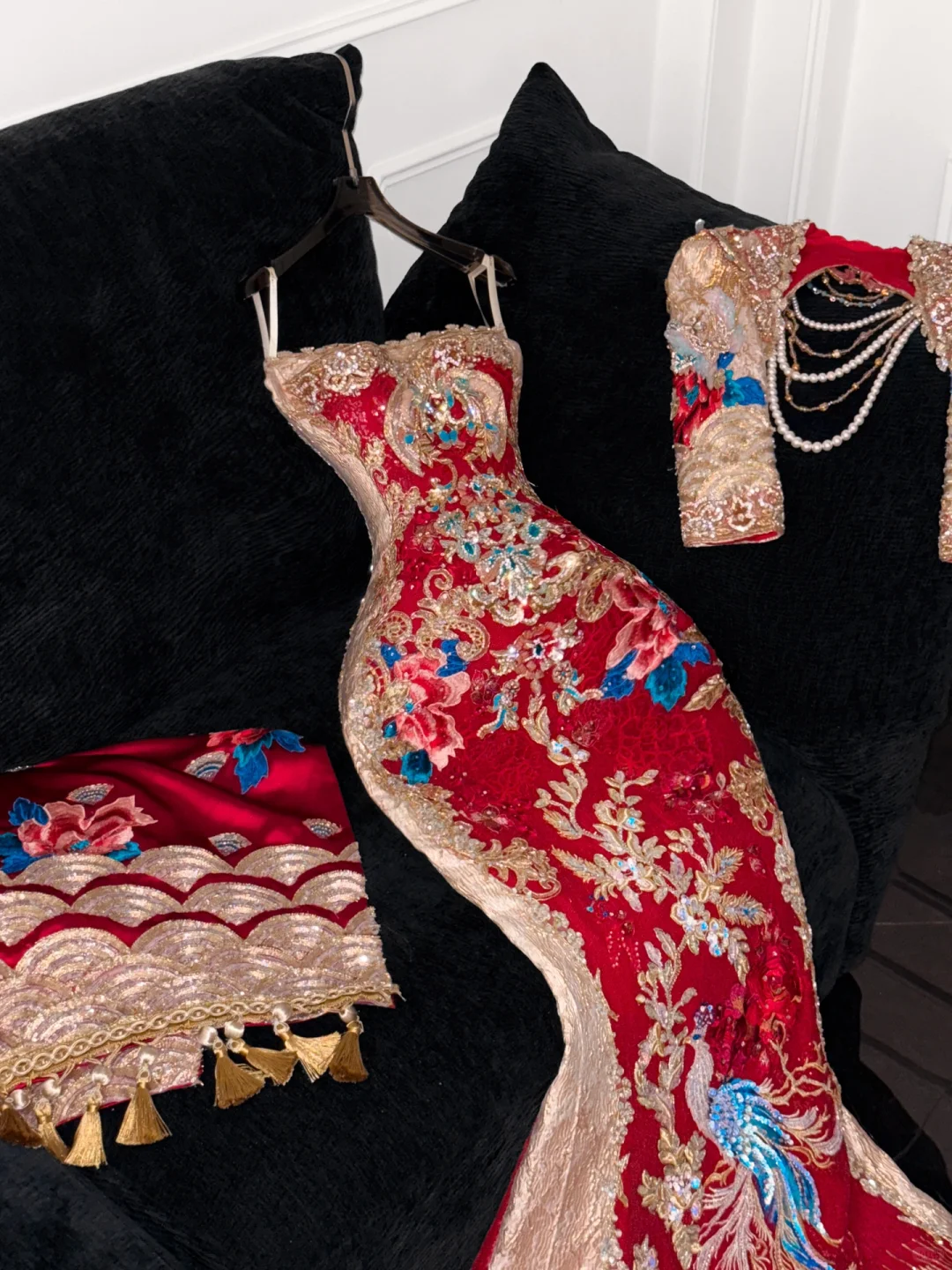 Sparkling Beaded Sequin Mermaid Design Exquisite Embroidery Gorgeous Evening Dress Prom Dresses TP4164