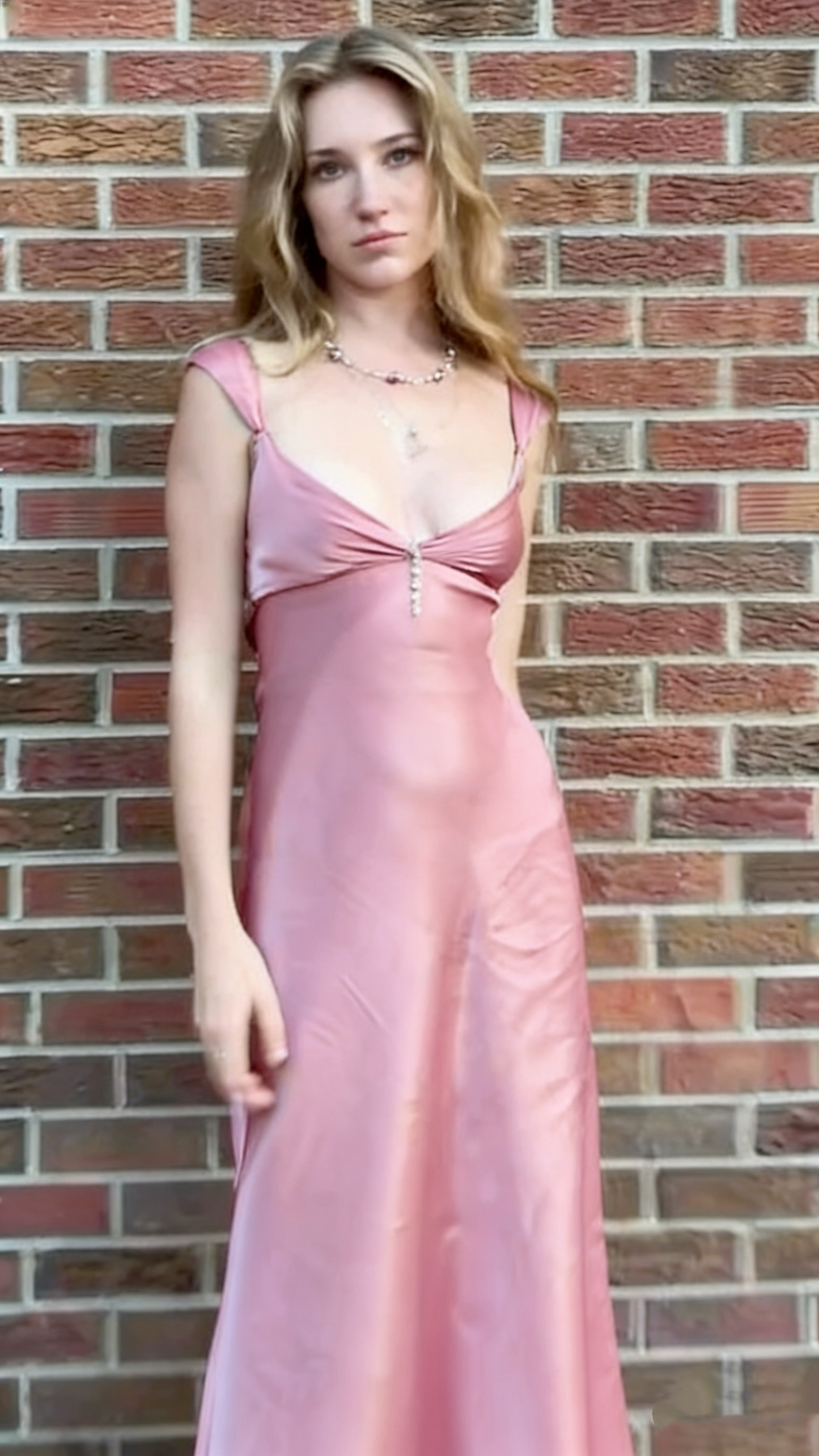 Elegant Silver-grey V-neck Sheath Satin Long Party Dress Evening Dress Prom Dress TP2751