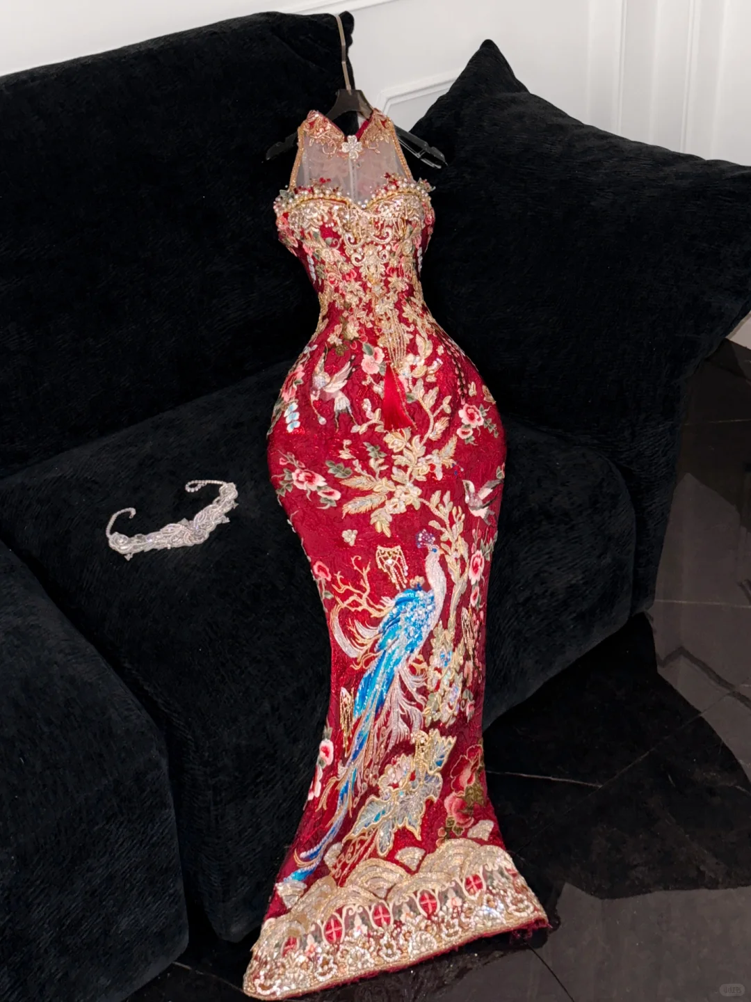 Gorgeous Sparkling Beaded Sequin Mermaid Design Exquisite Embroidery Evening Dress Prom Dresses TP4163