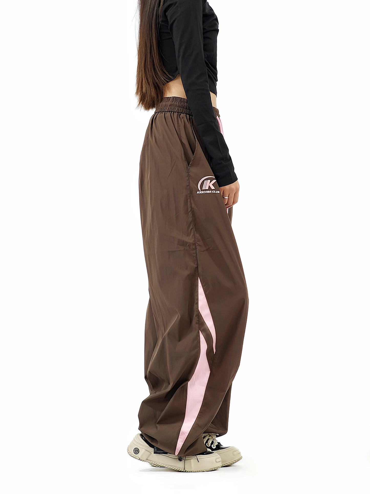 New Fashion Loose-fitting Striped Design Street-style Long Casual Pants TP3275