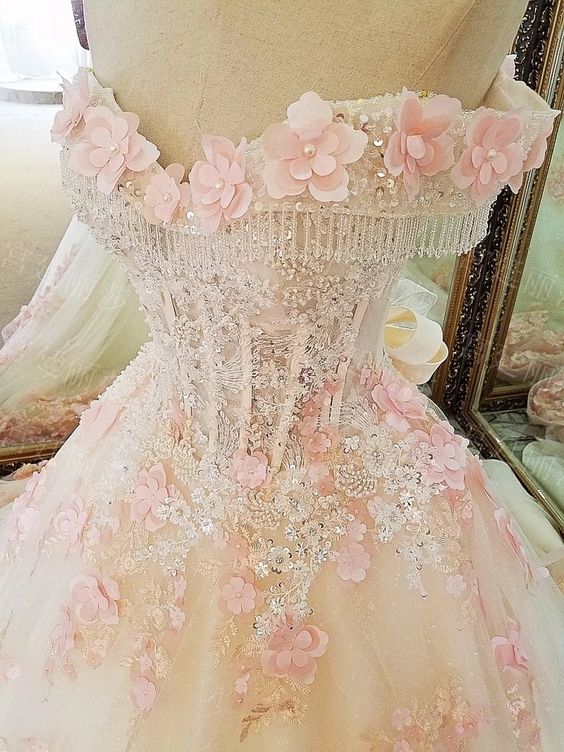 Elegant Sweetheart Pink Applique Sweet 16 Quinceanera A-Line Floor-length Prom Dress Birthday Dress Evening Dress Ball Gown TP4418