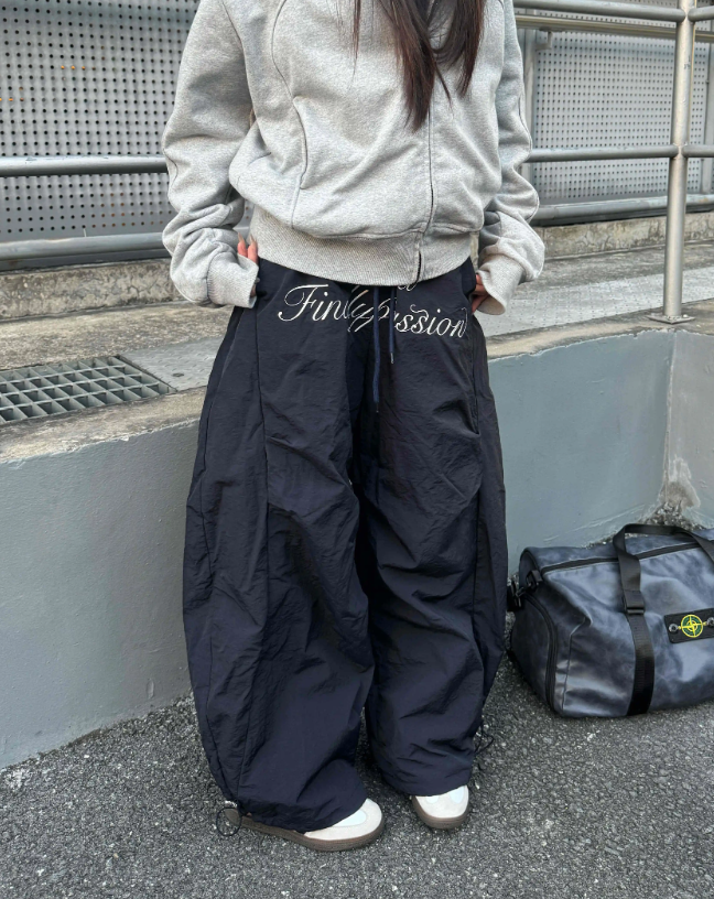 New Fashion Loose-fitting Letter Embroidery Design Street-style Long Casual Pants TP3233