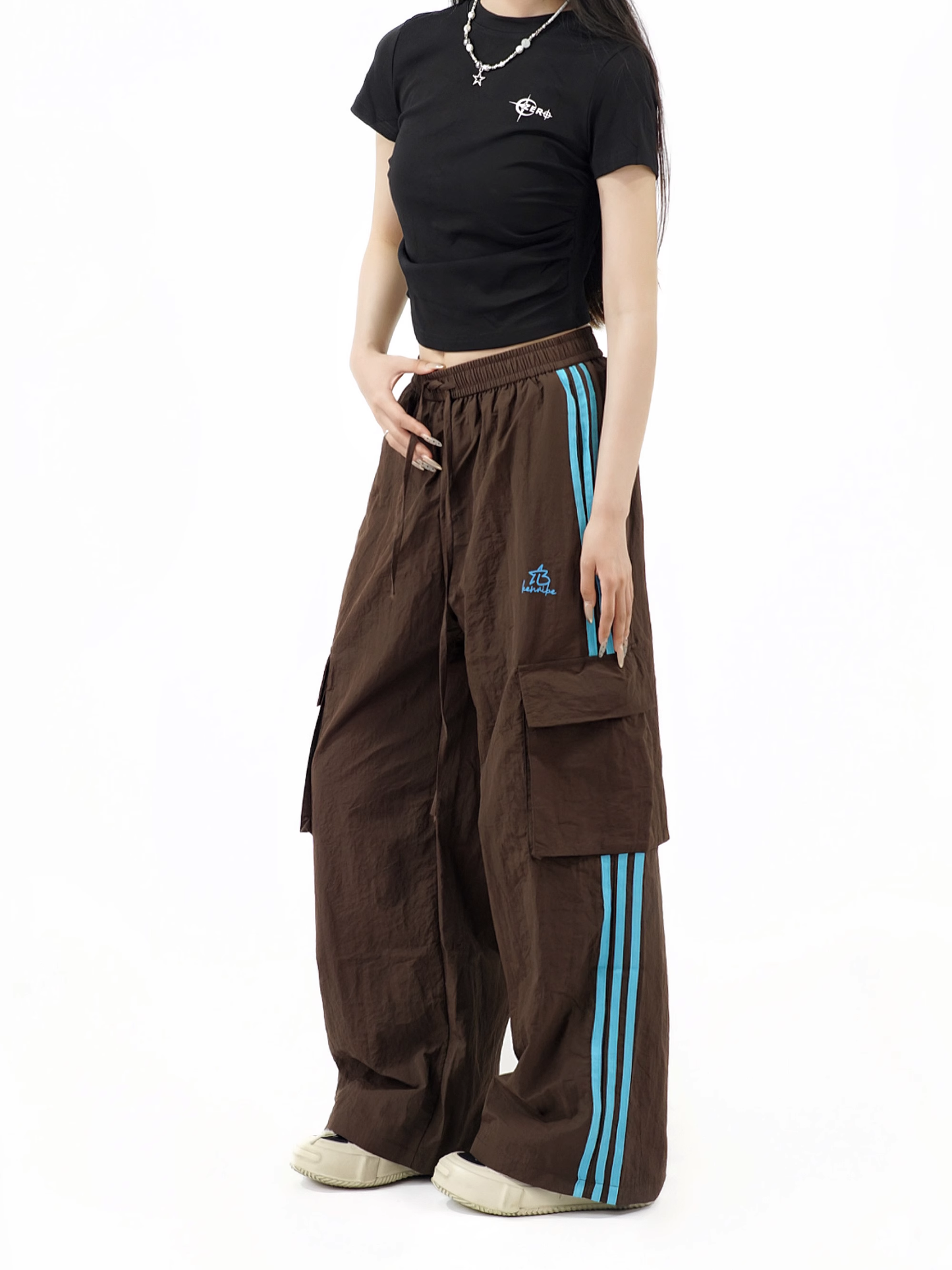 Vintage Loose-fitting Striped Design Street-style Long Casual Pants TP3231