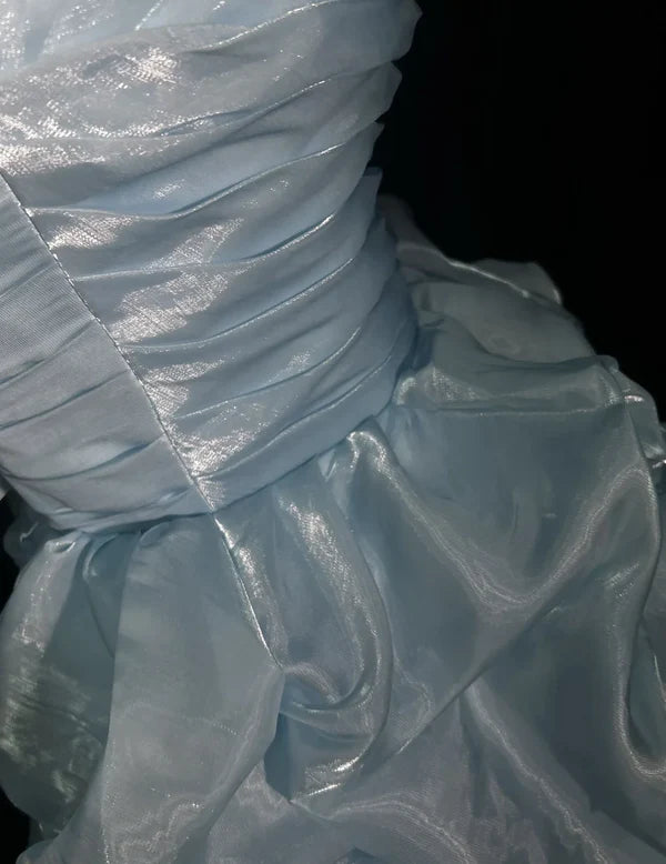 Vintage Sweetheart A-Line Homecoming Dress Ruffle Strapless Party Dress Short Cocktail Dress TP4609