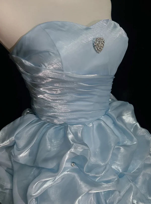 Vintage Sweetheart A-Line Homecoming Dress Ruffle Strapless Party Dress Short Cocktail Dress TP4609