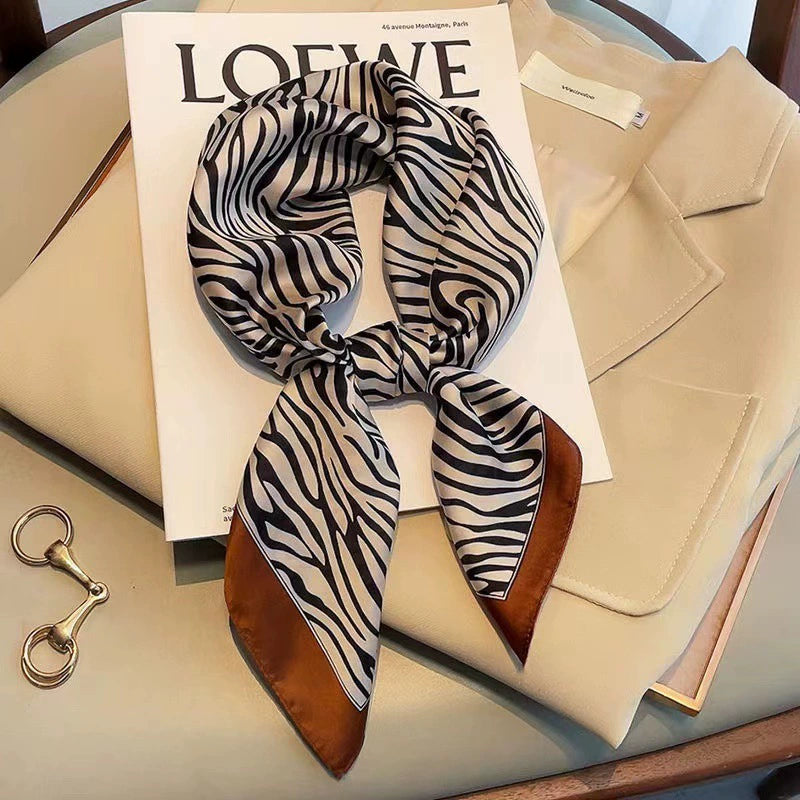 Vintage Elegant Floral Design Versatile Soft Fabric New Fashion Silk Scarf TP3301