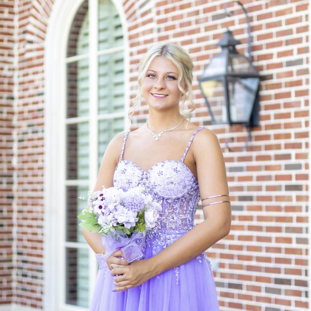 Vintage Lilac Applique Sequin Prom Dress Sweetheart A-Line Evening Dress Long Formal Dress TP4652
