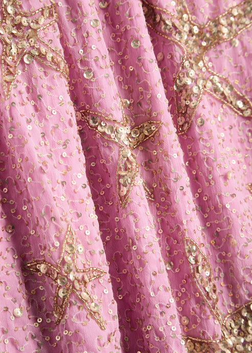 Retro Pink Sparkling Sequin V-neck Bodycon Homecoming Dress Party Dress TP4135