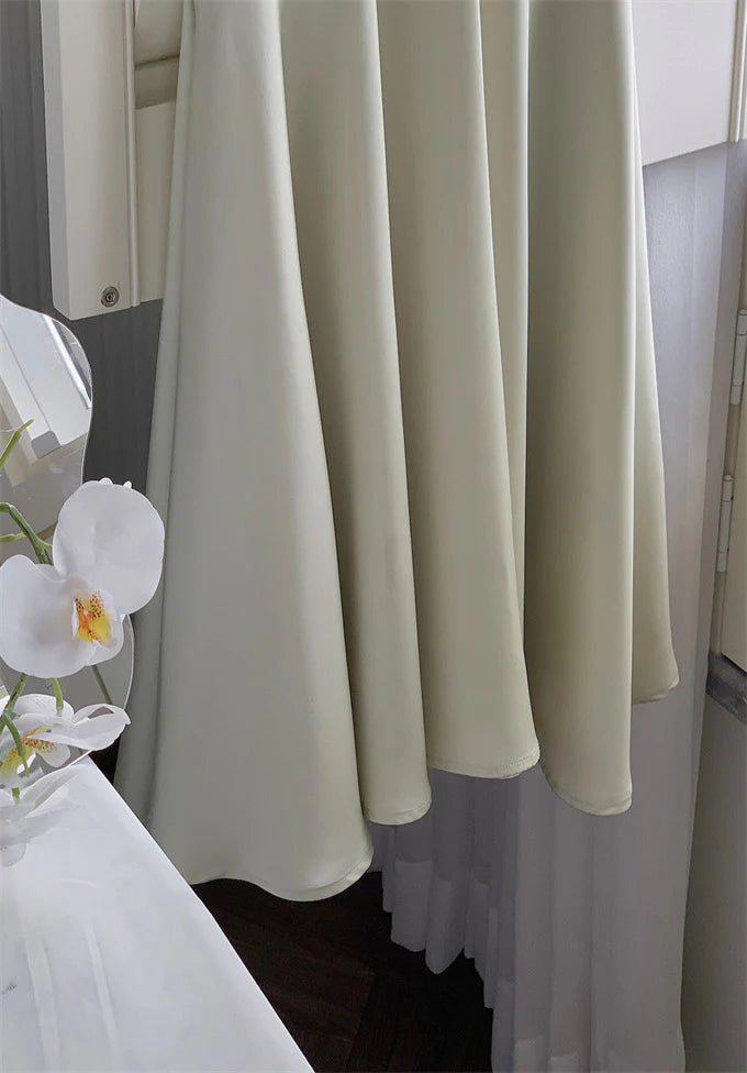 Vintage Sage Green Ruffle Mermaid Satin Long Prom Dress Party Dress Evening Dress TP4495