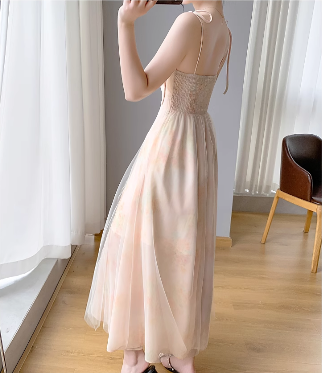 Vintage Simple Pink Plaid Elegant Design Short Sleeves Women Dress TP3056
