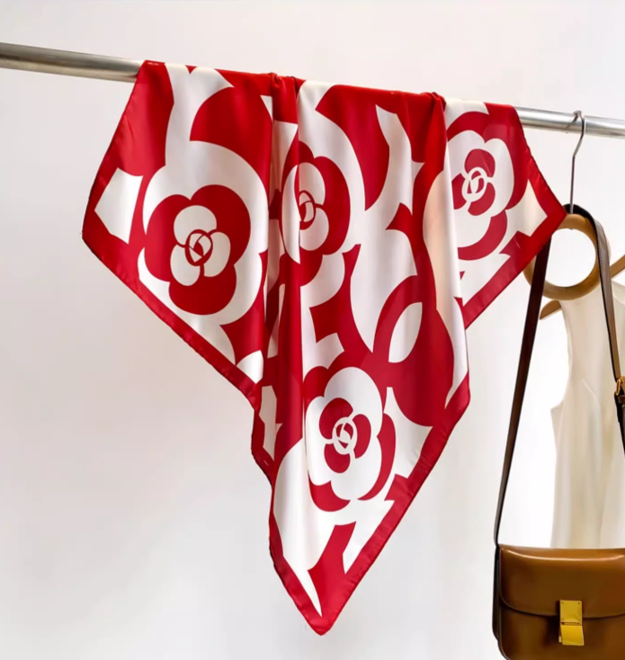 Simple Vintage Elegant Versatile Soft Fabric Silk Scarf TP3132