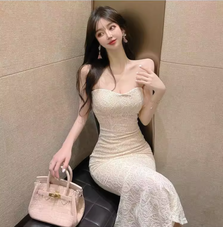 Simple Fashion White Design A-Line Strapless Mermaid Dress TP3139