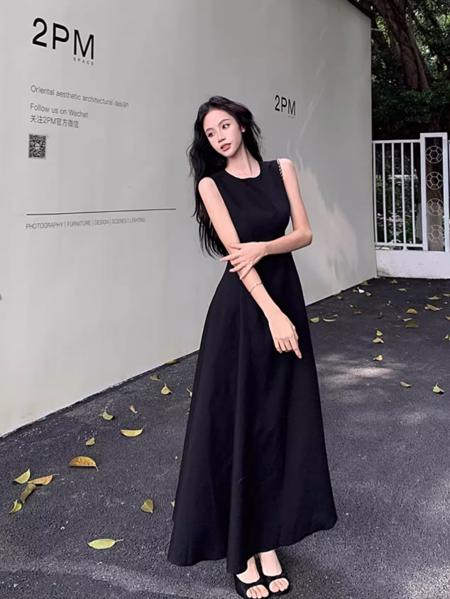 Simple Fashion Pink Design Elegant A-line Sleeveless Women Vest Dress TP3529