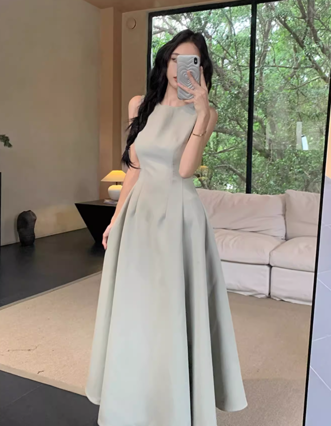 Simple Fashion Pink Design Elegant A-line Sleeveless Women Vest Dress TP3529