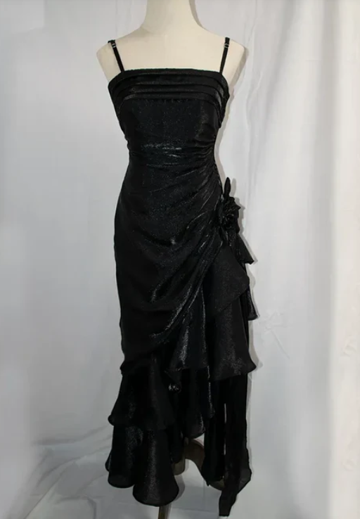 Elegant Chiffon Prom Dress Sheath Evening Gown Party Dress Spaghetti Strap Formal Dress TP4742