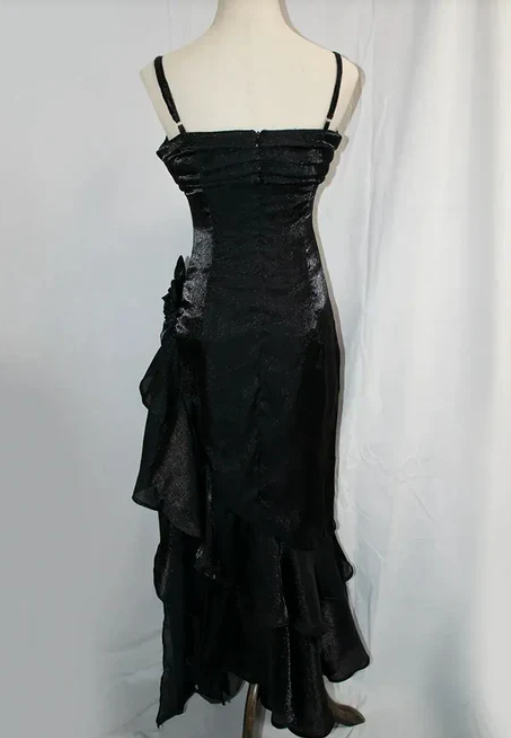 Elegant Chiffon Prom Dress Sheath Evening Gown Party Dress Spaghetti Strap Formal Dress TP4742