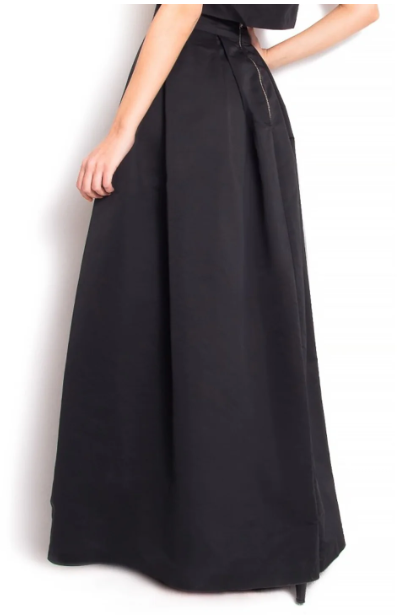 Elegant Black Two Piece Mother of Bride Dress Jewel Neck Evening Gown Long Simple Formal Dress TP4887