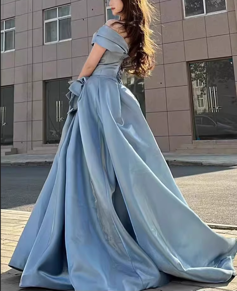 Gorgeous 3D Flowers Sweet 16 Quinceanera A-Line Off-the-shoulder Satin Evening Dress Ball Gown TP4918