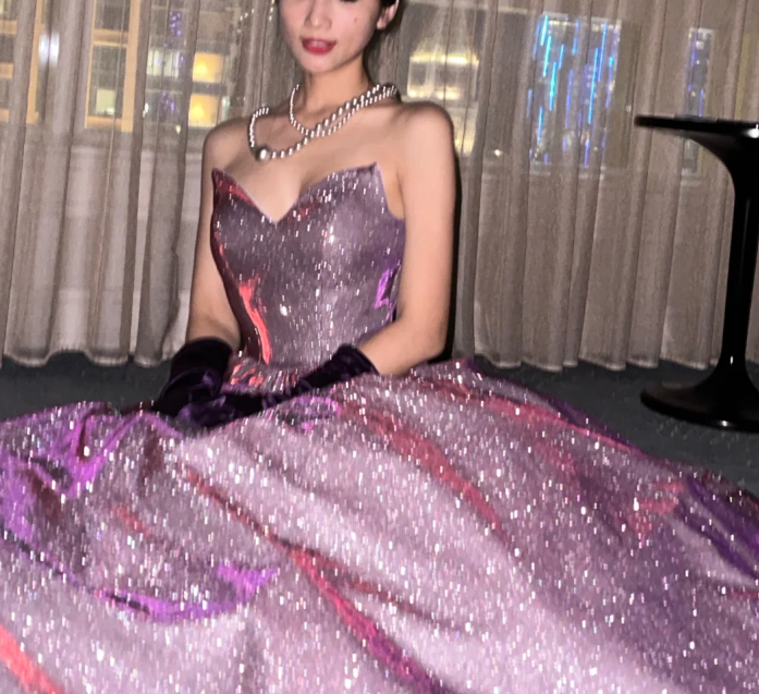 Vintage Glittering Tulle Sweet 16 Quinceanera A-Line V-neck Evening Dress Long Ball Gown TP4988