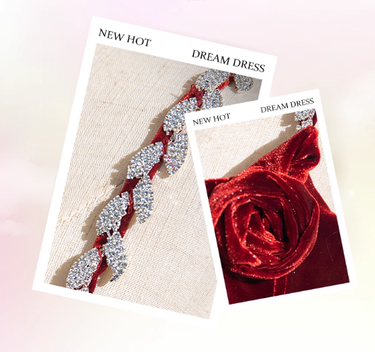 Vintage Burgundy Velvet Spaghetti Strap Evening Dress Sheath 3D Flowers Long Prom Dress TP5006