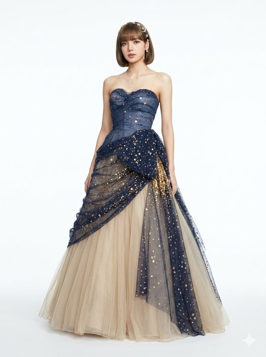 Elegant A-line Blue Sweetheart Long Evening Dress Tulle Prom Dress TH061