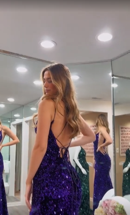 Deep V Neck Mermaid Backless Prom Dresses, Open Back Mermaid Formal Evening Dresses TP14