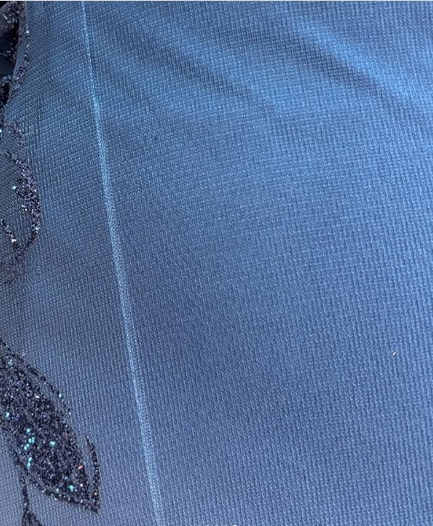 Blue A-Line Strapless Lace Applique Ball Gown TP1826