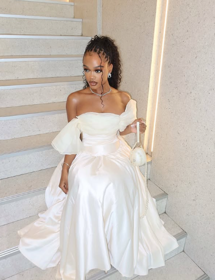 Chic Green A-Line Off-Shoulder Tulle Satin Ankle-Length Gown TP1898