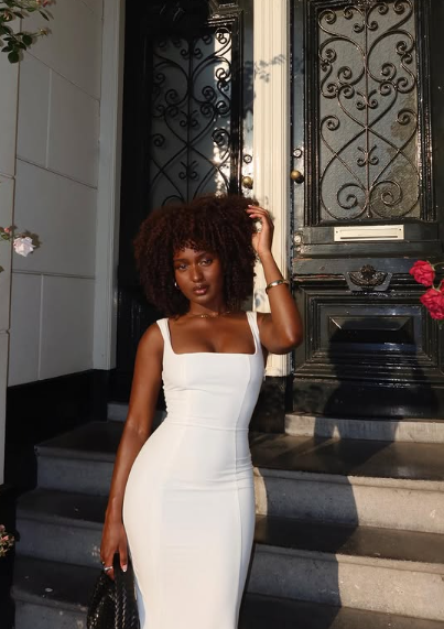 Simple White Mermaid Strap Formal Prom Dress Evening Gown TP1929