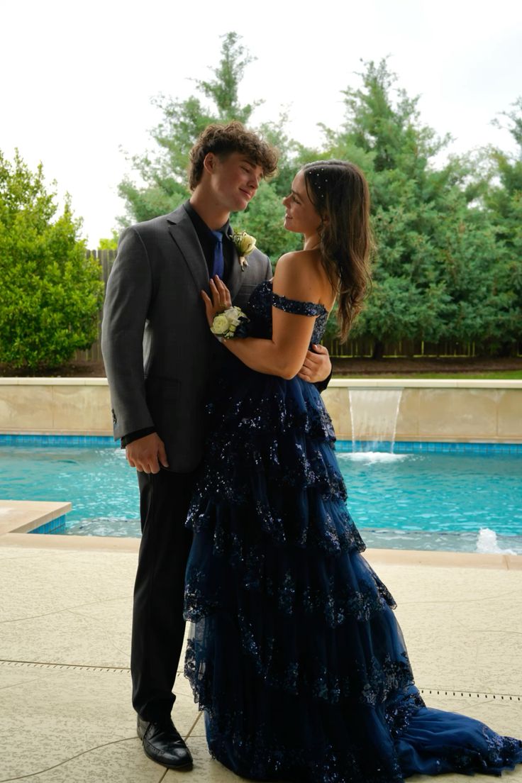 Elegant Pink A-line Strap Slit Layered Shiny Ball Gown Evening Dress TP2058