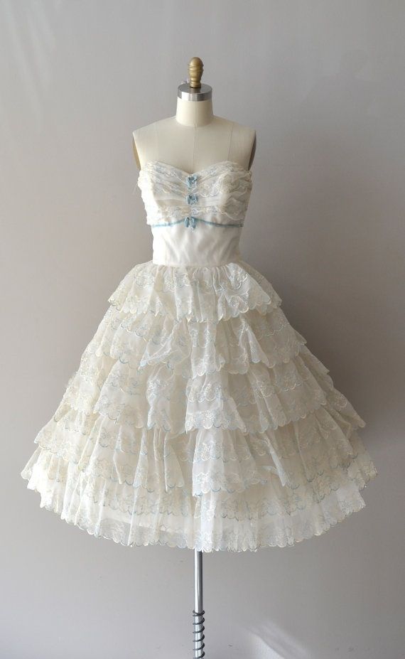 Vintage White Strapless Ruffle Lace Short Birthday Party Dress Prom Dress TP2196