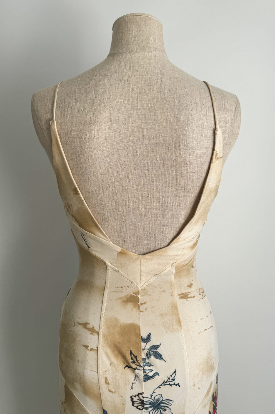 Sexy Light Yellow Spaghetti Strap V Neck Printed Mermaid Ball Gown Evening Dress TP2208