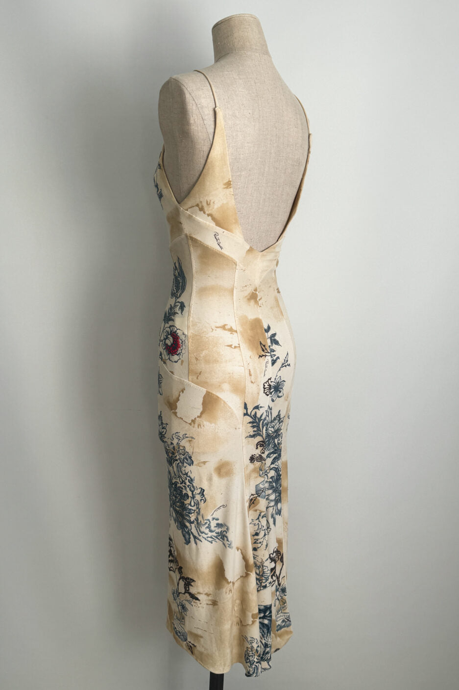 Sexy Light Yellow Spaghetti Strap V Neck Printed Mermaid Ball Gown Evening Dress TP2208