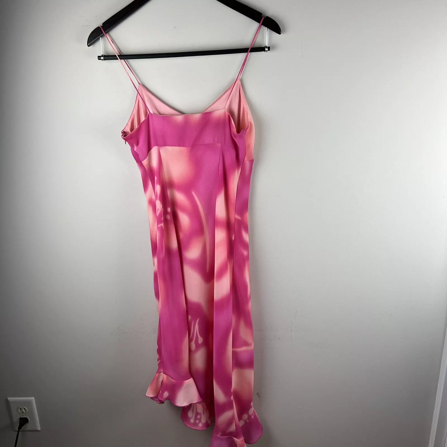 Vintage Pink Floral Ruffle Strap Short Ball Gown Evening Dress TP2211