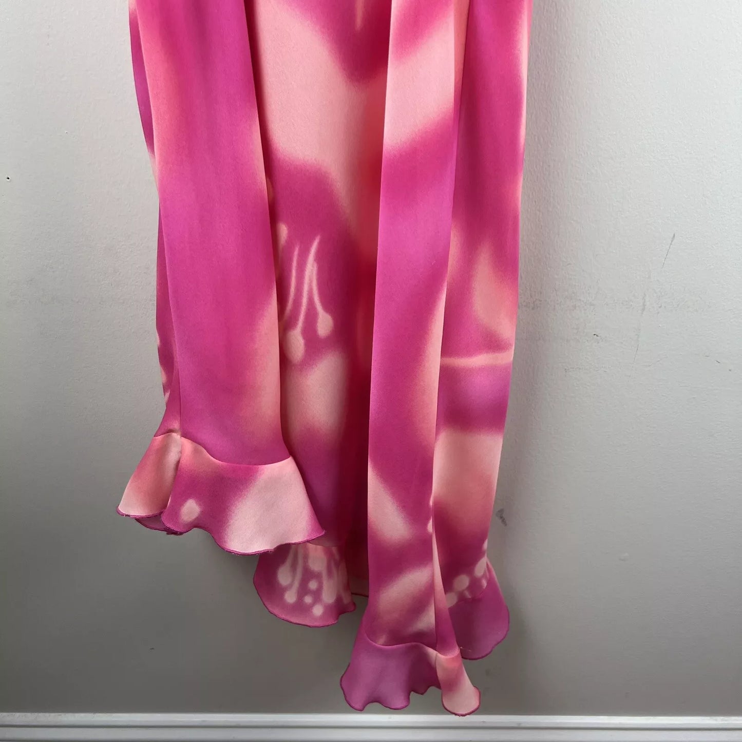 Vintage Pink Floral Ruffle Strap Short Ball Gown Evening Dress TP2211