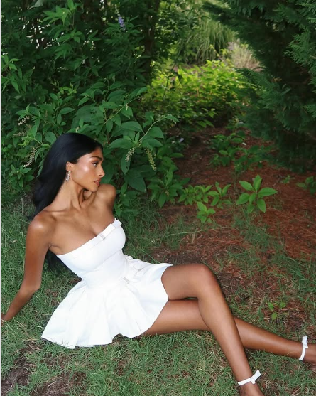 Chic White A-Line Strapless Bow Mini Party Dress Homecoming Dress TP2227