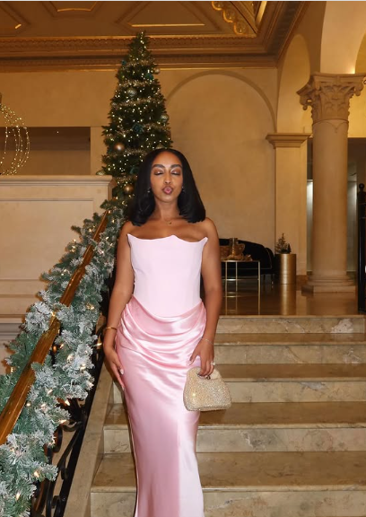 Elegant Mermaid Pink Strapless Satin Long Ball Gown Evening Dress TP2239