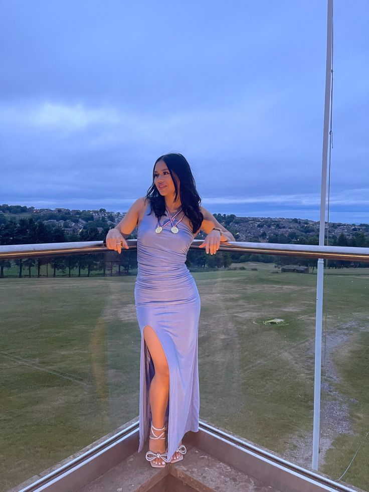 Elegant One Shoulder Soft Bodycon Slit Prom Dress Bridesmaid Dress TP2298