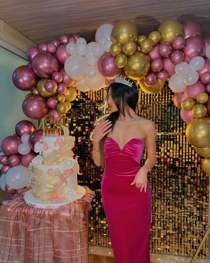 24th Birthday Party Pink Sweetheart Neck Strapless Velvet Mermaid Prom Dress TP2302