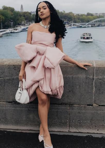 Chic Pink Strapless Bow Irregular Skirt Short Prom Dress Evening Gown TP2304