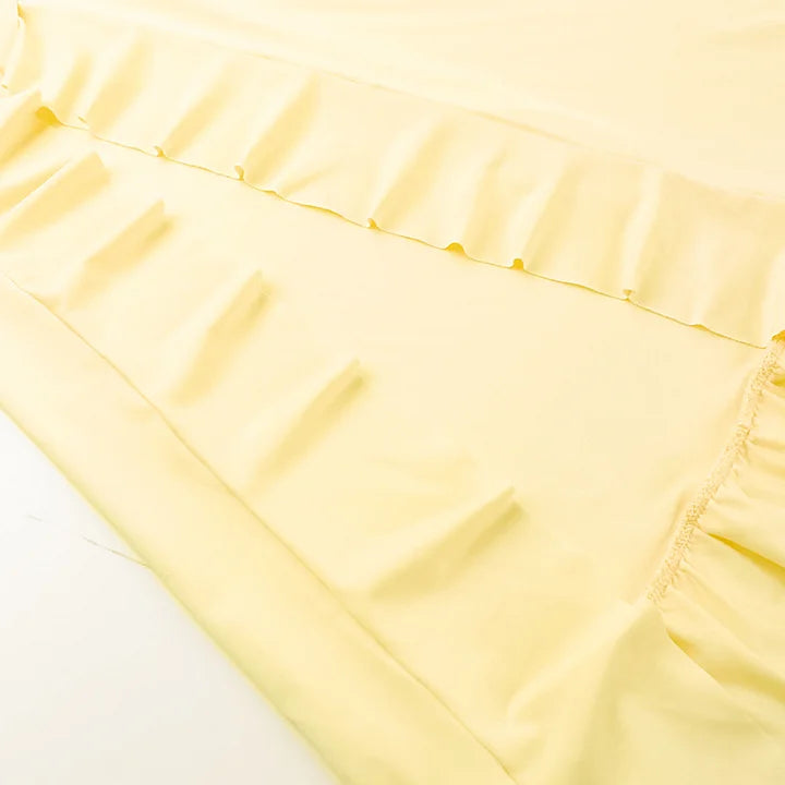 Elegant light yellow strap V-neck slit prom dress evening dress TP2344