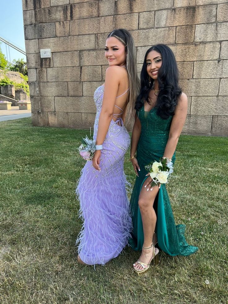 Glamorous Purple Backless Sleeveless Sequin Floor Length Prom Dress Bridesmaid Dress TP2359