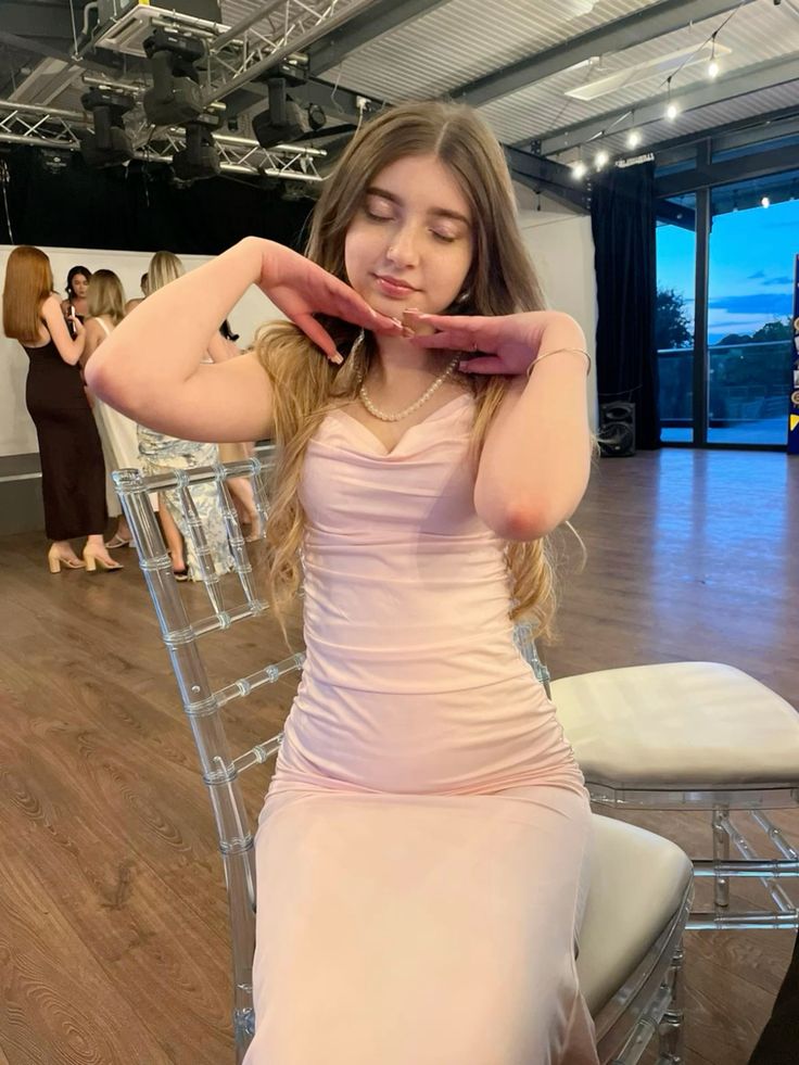 Mermaid Strap Pink Sweetheart Long Formal Prom Dress Evening Gown TP2365